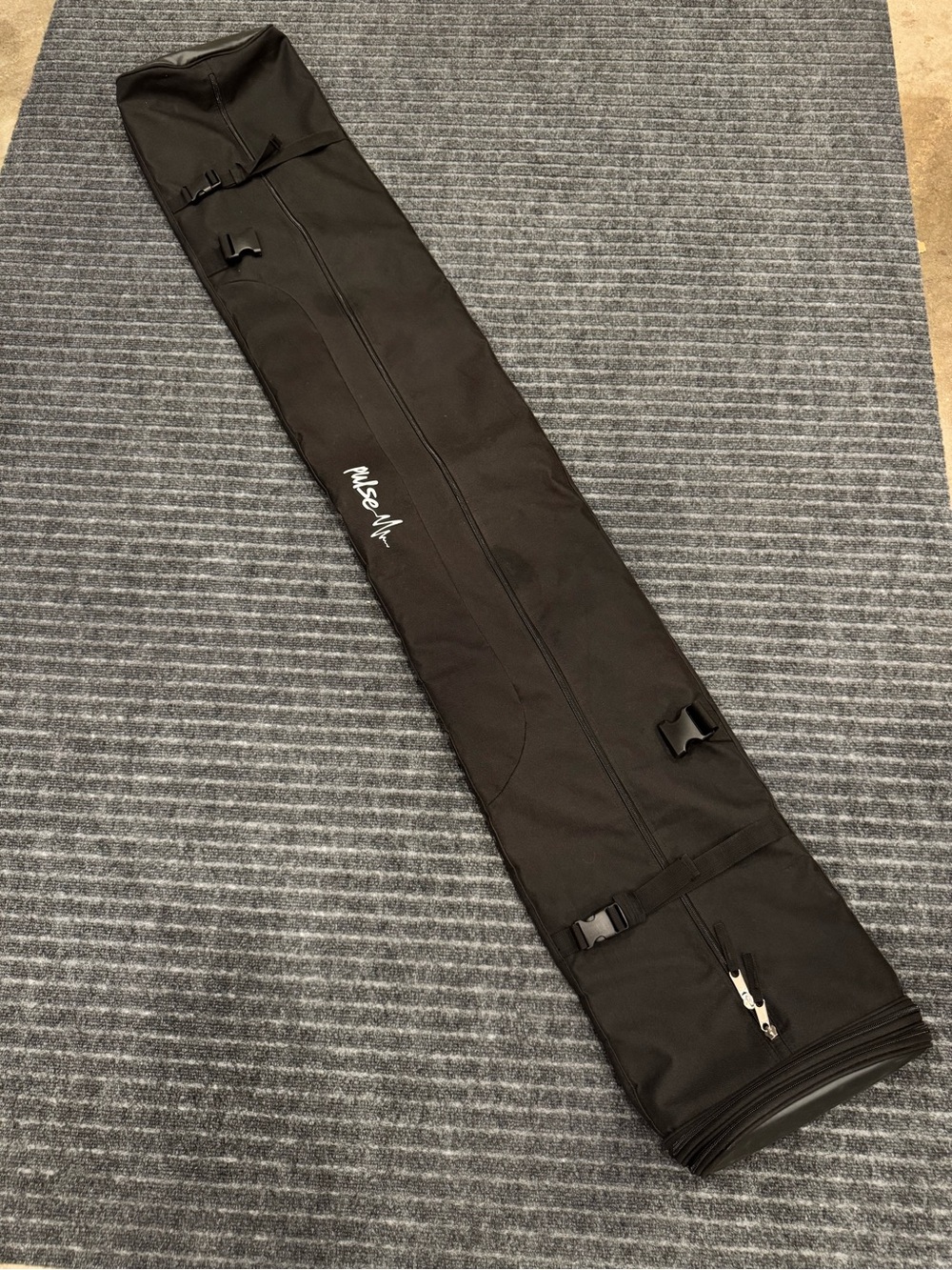 Pulse Ski Snowboard Storage Travel Carry Case Black Adjustable Length Zipper End
